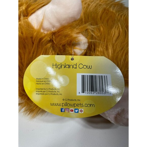 Pillow Pets Highland Cow 16" Pillow Pals Plush - Picture 16 of 16